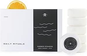 Daily Rituals® Shower Steamers, Extra-Large, Sweet Orange + Mint, Aromatherapy, Self Care, Made in USA, Gifts for Women, Gifts for Men, Bridesmaid Gifts, Valentine's Day Gift